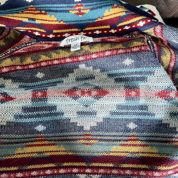 Fresh FX Beautiful Geometric Patterned Cardigan size small - Picture 7 of 7